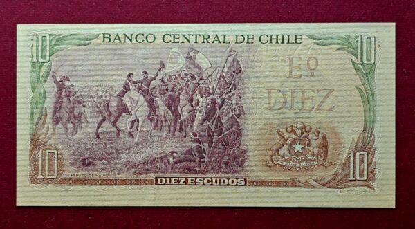 Chile 10 Escudos 1970 Banknote - Image 2