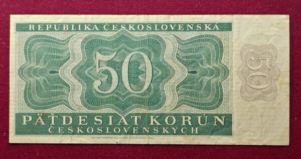 Czechoslovakia 50 Korun 1950 Banknote - Image 2