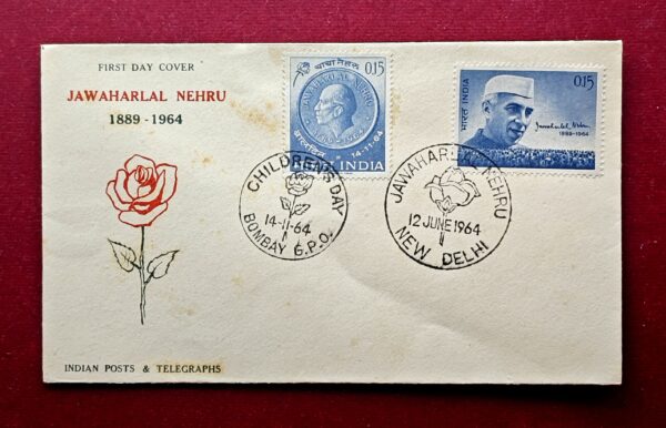 FDC - 1964 Jawaharlal Nehru Children's Day Combo Cover