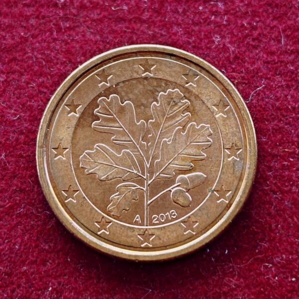 Federal Republic of Germany 1 Euro Cent Oak Twig 2013 Coin