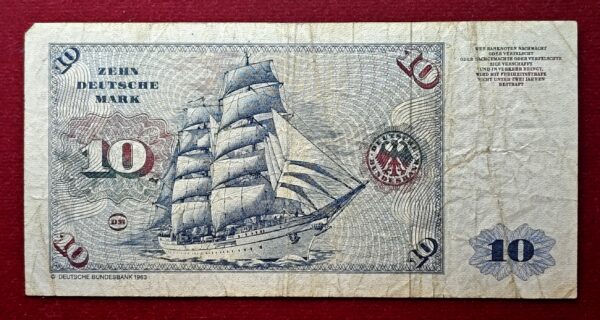 Federal Republic of Germany 10 Deutsche Mark 1980 Banknote - Image 2