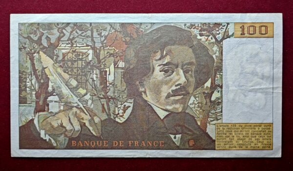 France 100 Francs - Delacroix 1979 Banknote - Image 2