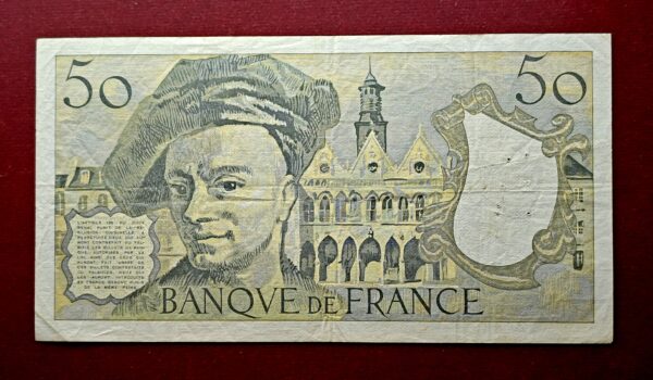 France 50 Francs Quentin de la Tour 1988 Banknote - Image 2