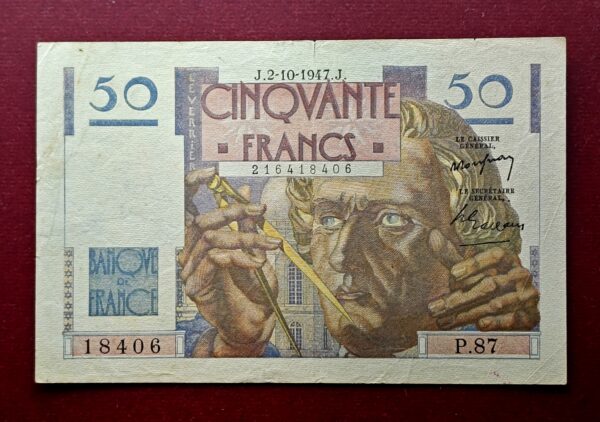 France 50 francs Le Verrier 1947 Banknote