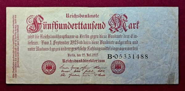 Germany 50,000,000,000 Mark Reichsbanknote 1923 Banknote 