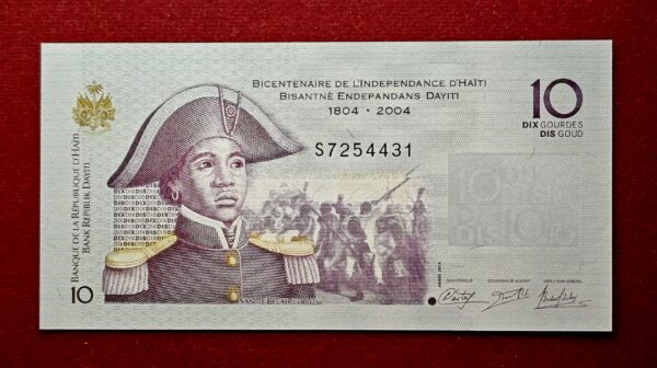 Haiti 10 Gourdes 2004 Commemorative issue Note