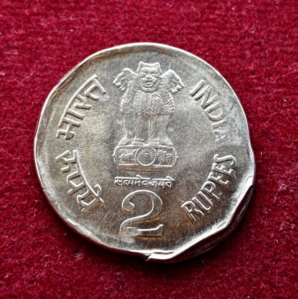 2 Rupees 1998 Pair of 2 Partial Brokage Error Coin - Image 5