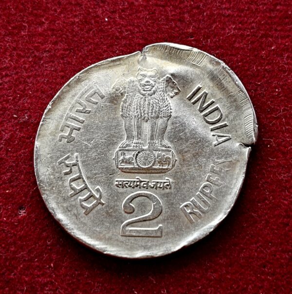 2 Rupees 1998 Pair of 2 Partial Brokage Error Coin - Image 3