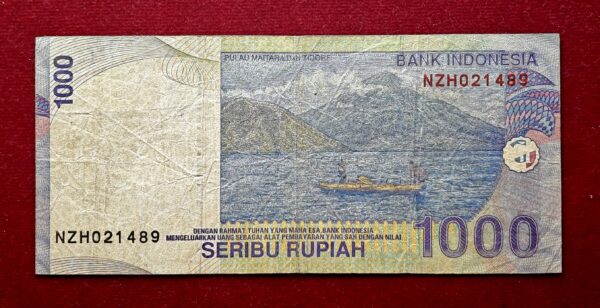 Indonesia 1000 Rupiah 2011 Captain Pattimura "Misprint" Error Note  - Image 2