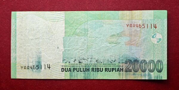 Indonesia 20000 Rupiah 2004 Oto Iskandar di Nata "Misprint" Error Note 