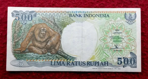 Indonesia 500 Rupiah 1992 Banknote - Image 2