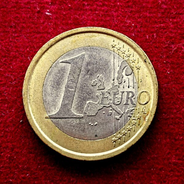 Italy 1 Euro 1st map Vitruvian Man 2006 Coin - Image 2