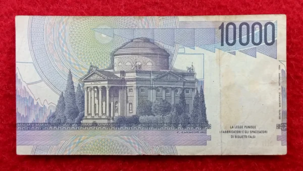 Italy 10000 Lire Volta 1984 Banknote - Image 2