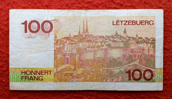  Luxembourg 100 Francs - Jean 1993 Banknote - Image 2