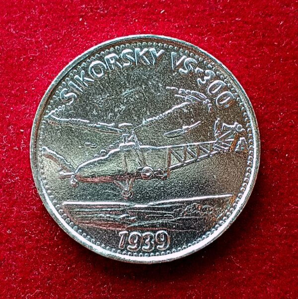 UK Shell Token - Man in Flight - Sikorsky VS-300 - 1939