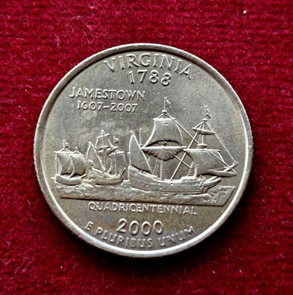 United States (USA) 1/4  Dollar “Washington Quarter” Virginia 2000 Coin