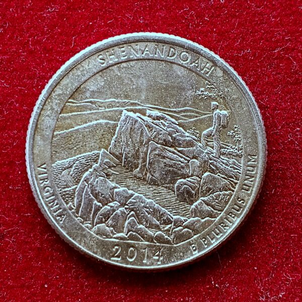 United States (USA) 1/4 Dollar Washington Quarter Shenandoah National Park 2014 Coin 