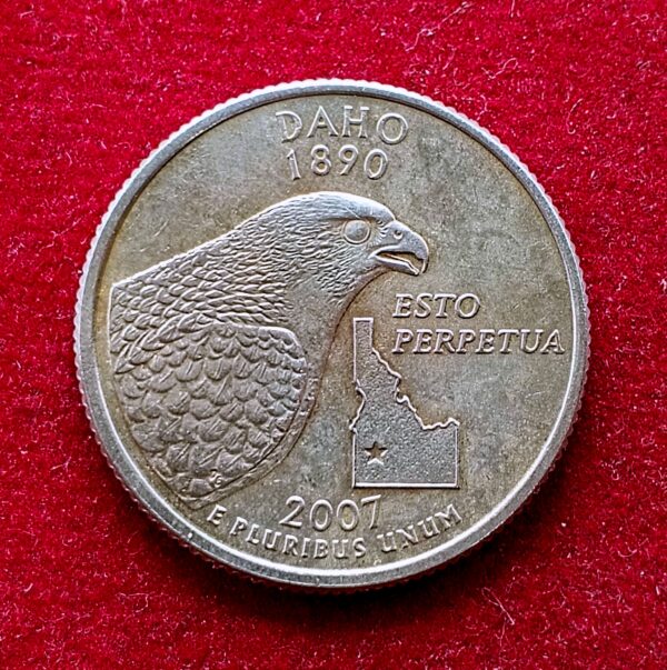 United States (USA) 1/4 Dollar ”Washington Quarter” Idaho 2007 Coin