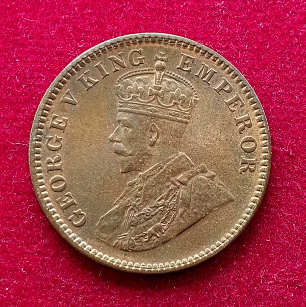 British India 1/4 Anna George V 1933 UNC Coin  - Image 2