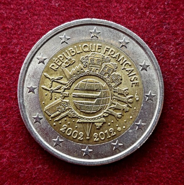 France 2 Euros 10 Years of Euro Cash 2012 Commemorative Coin