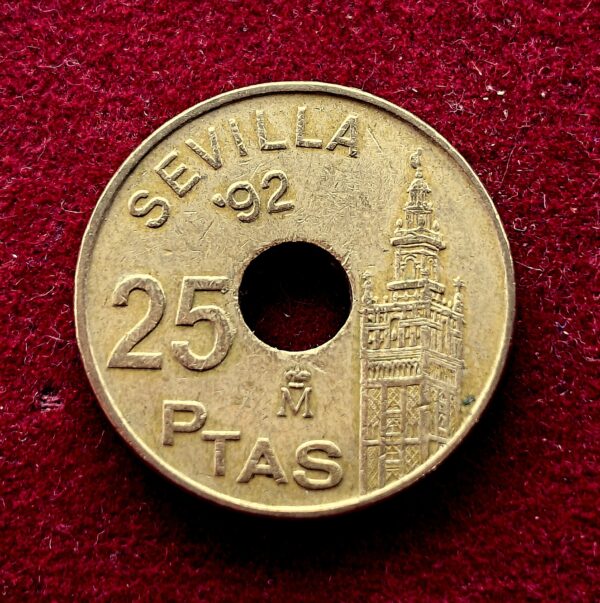 Spain 25 Pesetas - Juan Carlos I Giralda 1992 Commemorative Coin