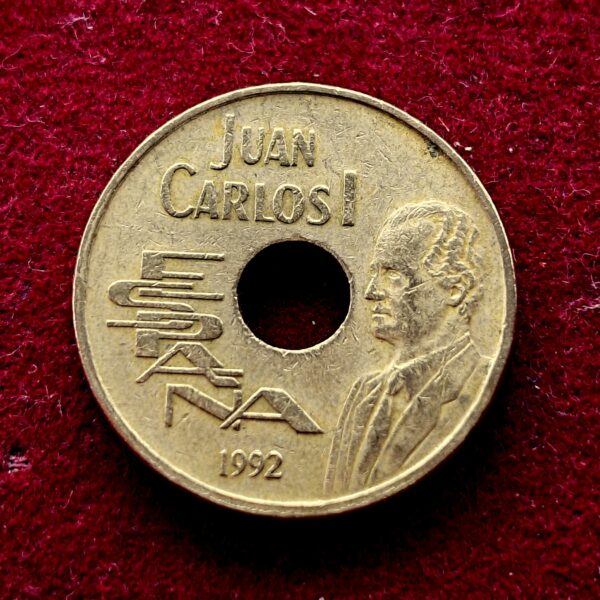 Spain 25 Pesetas - Juan Carlos I Giralda 1992 Commemorative Coin - Image 2