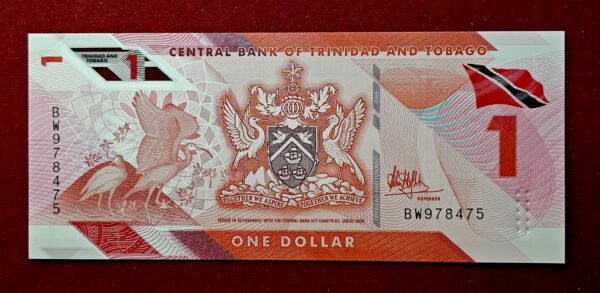 Trinidad and Tobago 1 Dollar Eric Williams Finance Building 2020 Polymer Banknote