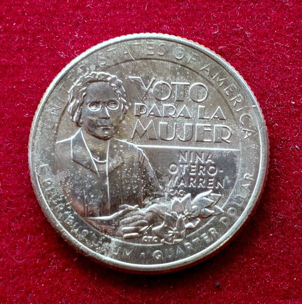 United States (USA) 1/4 Dollar "Washington Quarter" Nina Otero-Warren 2022 Coin (Denver Mint)