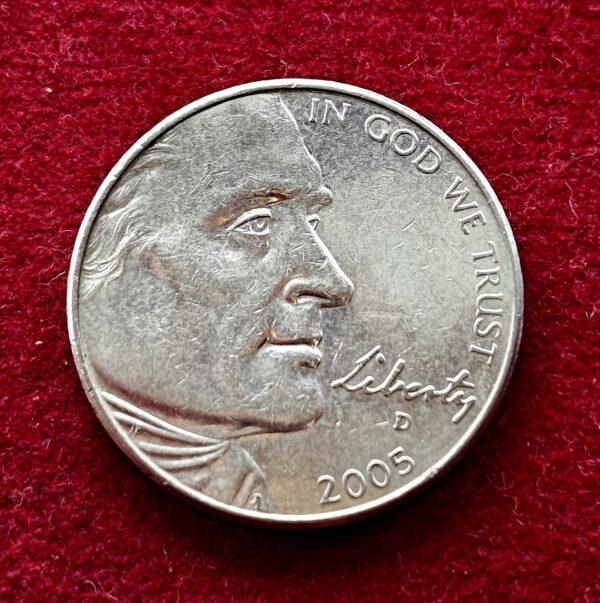 United States (USA) 5 Cents “Jefferson Nickel” Westward Journey Bison 2005 Coin - Image 2